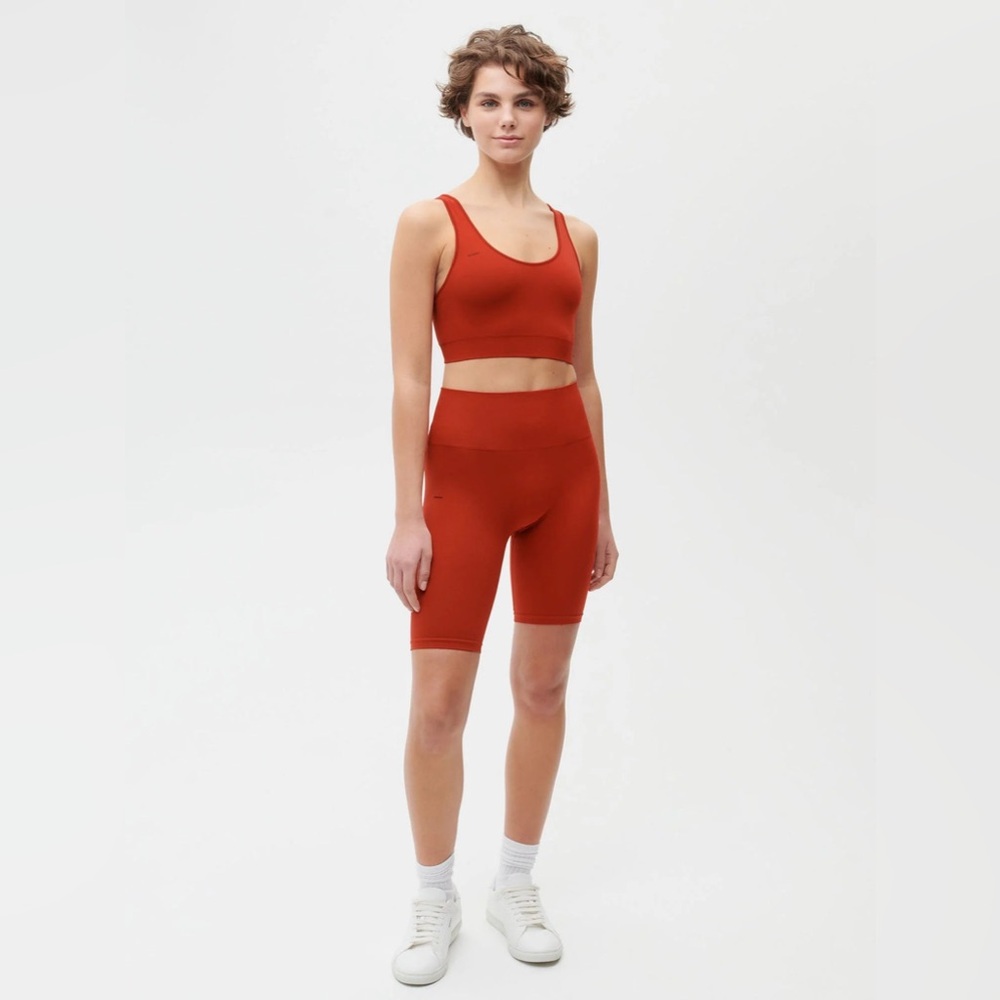 Pangaia Women's Bike Shorts in Burnt Orange